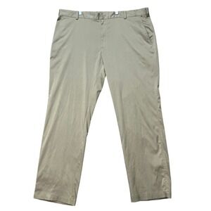 Nike Golf Dri-FIT Pants Mens 40x32 Tan Flat Front Performance Flat Front Swoosh